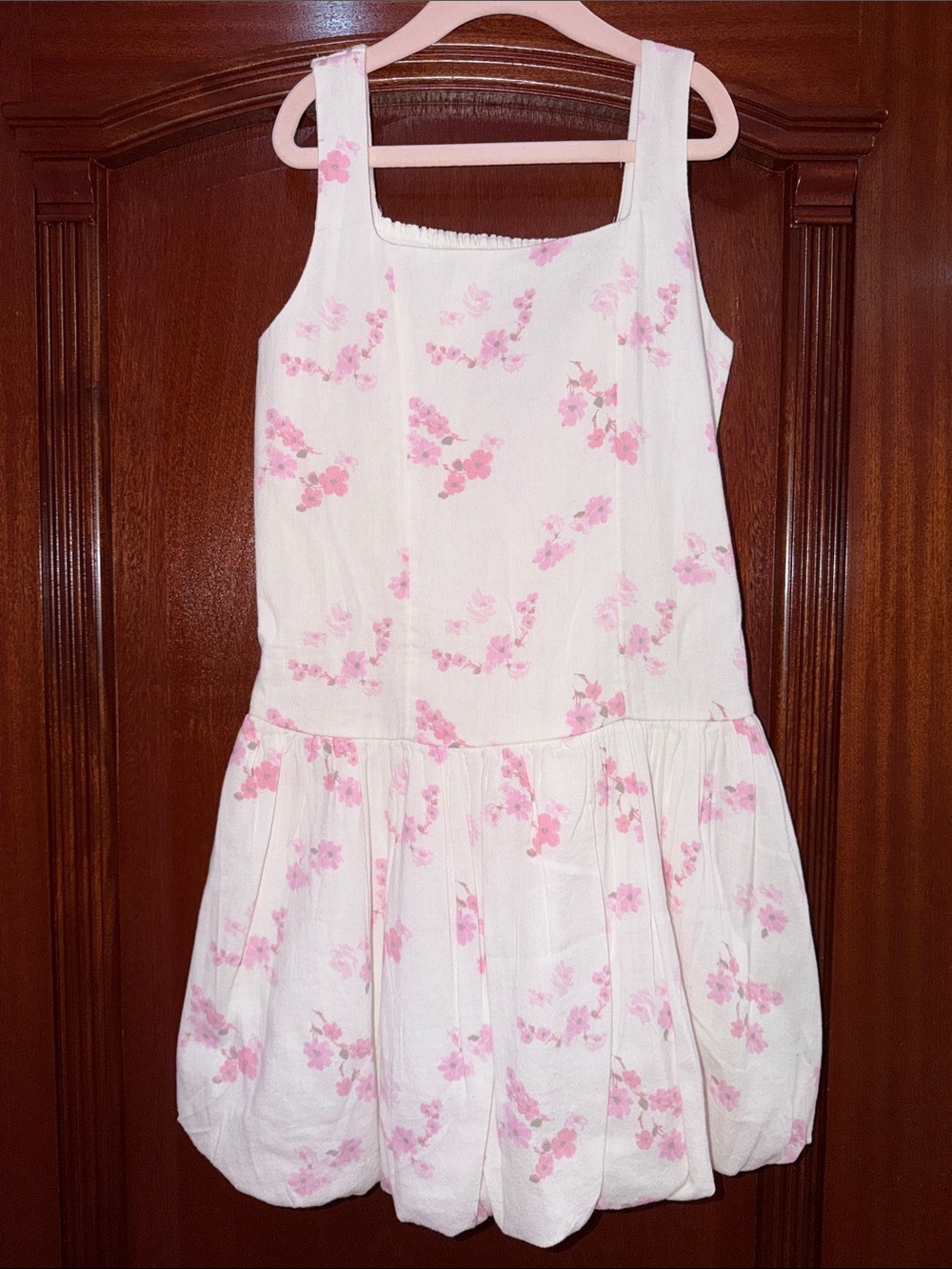 abercrombie kids White Dress with Pink Floral Print